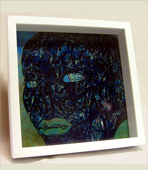 Negative Space Box Frame - Blue