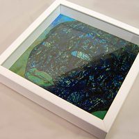 Negative Space Box Frame - Blue