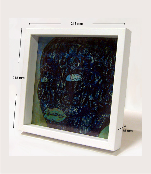 Negative Space Box Frame - Blue