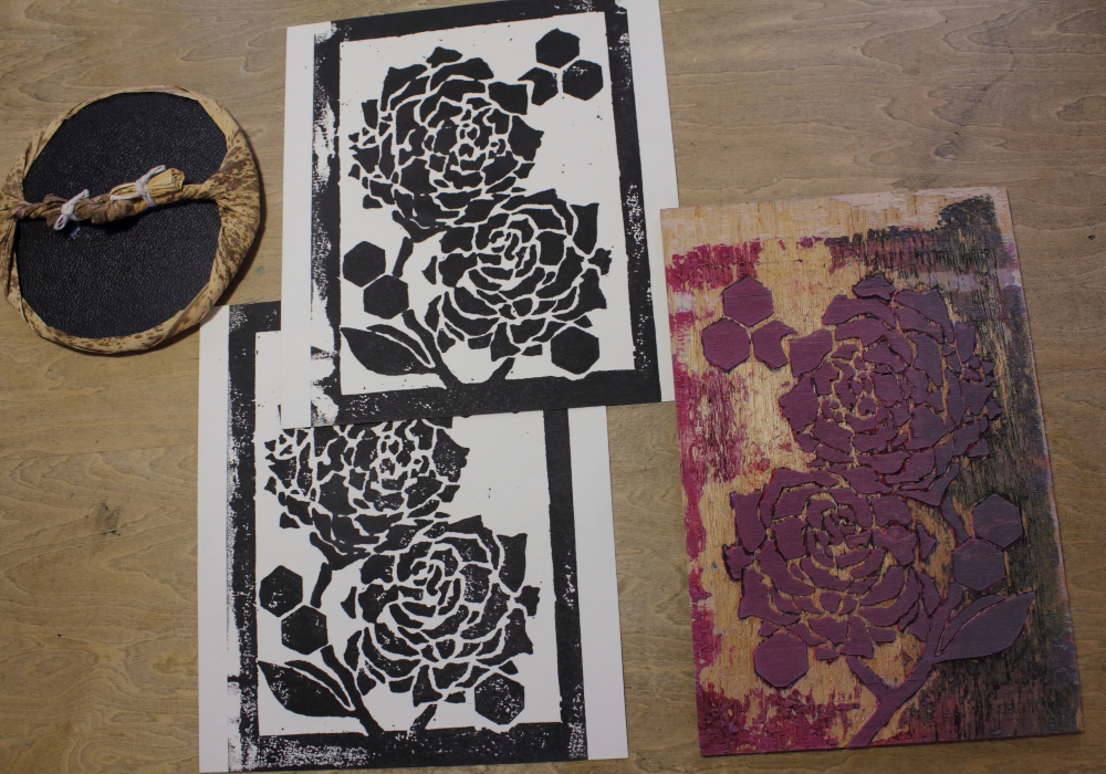 Roses in May,  Woodblock - Print