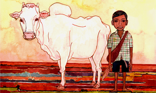 少年と牛 / Boy and cow - 2008