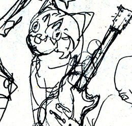 Ikkun and Guitar, Sketch