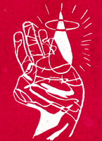 Hand & Light Woodblock-Print