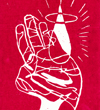 Hand & Light – Woodblock-Print