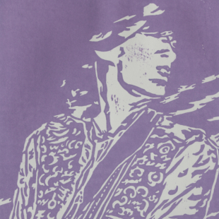 Groove - Woodblock Print Lilac